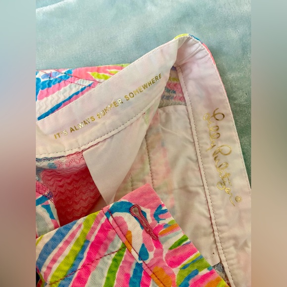 Lilly Pulitzer Buttercup Short Pink Shell Scallop Shellabrate Beach Sz 00 - Picture 6 of 11